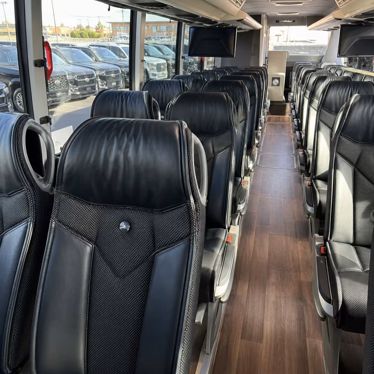 los angeles charter bus interior