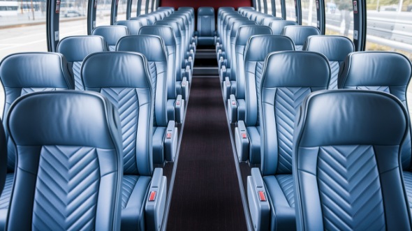 los angeles 55 passenger charter bus interior