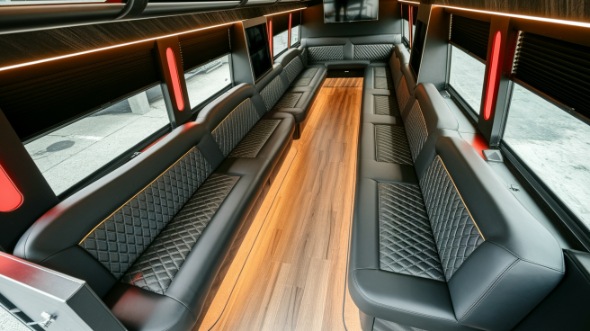 los angeles party bus rental inside