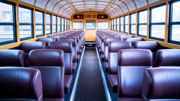 los angeles school bus rental inside
