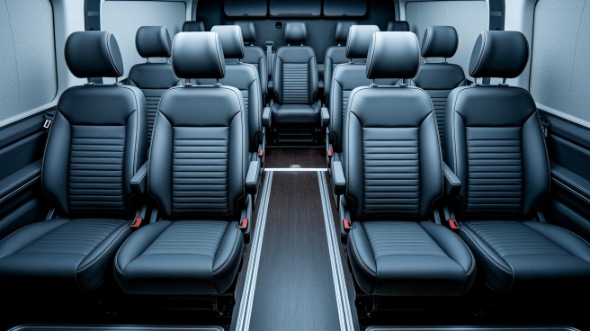 los angeles sprinter van with driver inside
