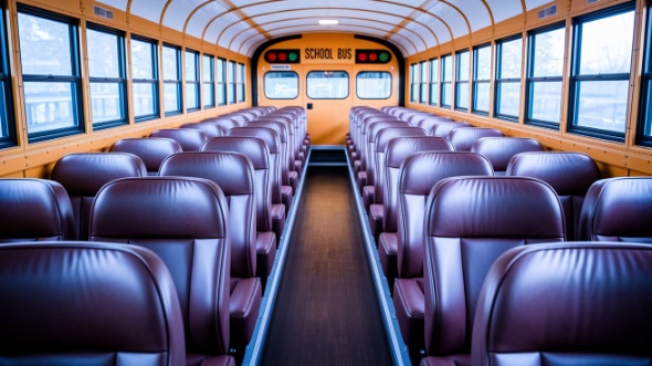 school bus rental interior